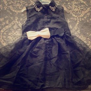 Black chiffon dress